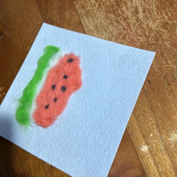 Watermelon wool painting - Picture 3 of 4